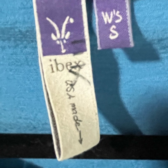 Ibex Blue Merino Wool Base layer Quarter Zip Hiking Outdoor Size Small - Picture 2 of 12